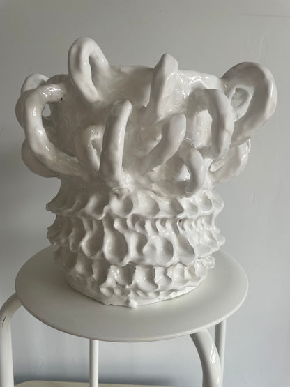 White Ceramic Vessel 4