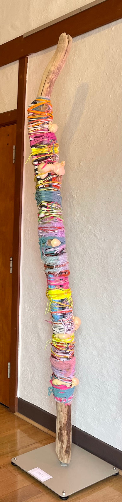 Driftwood mixed-media sculpture