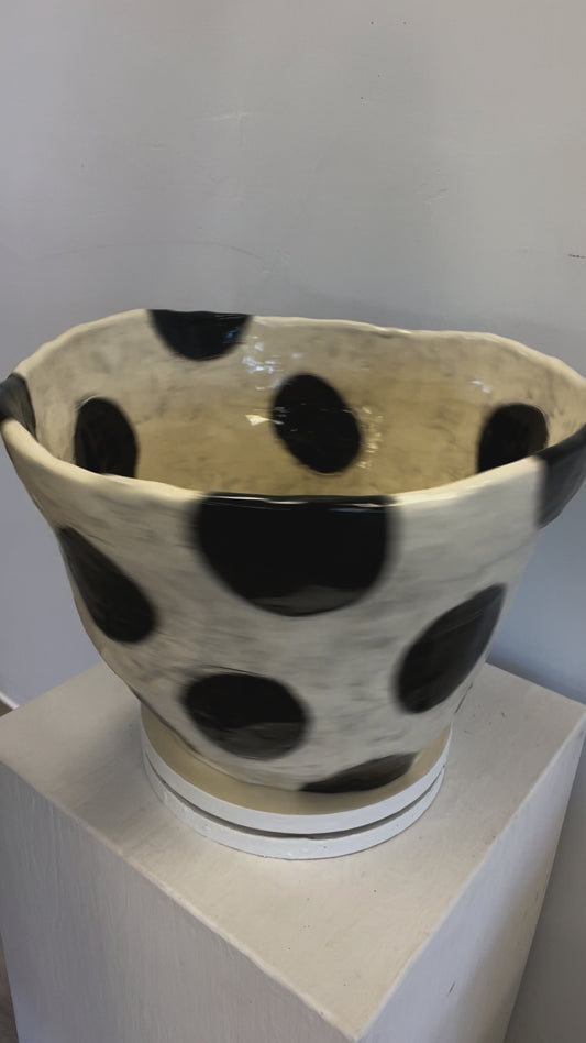 Ceramic Vessel, Black and White